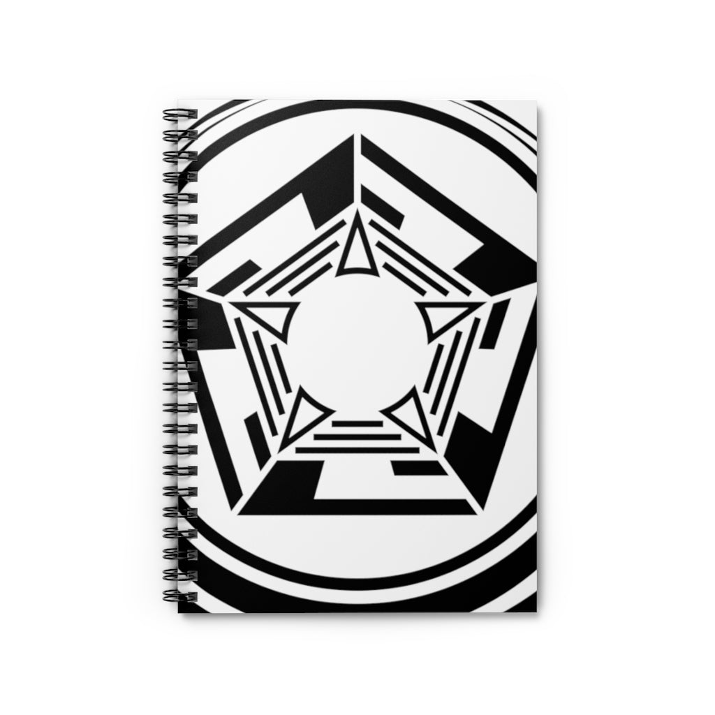 Barton-Le-Cley Crop Circle Spiral Notebook - Ruled Line 2 - Shapes of Wisdom