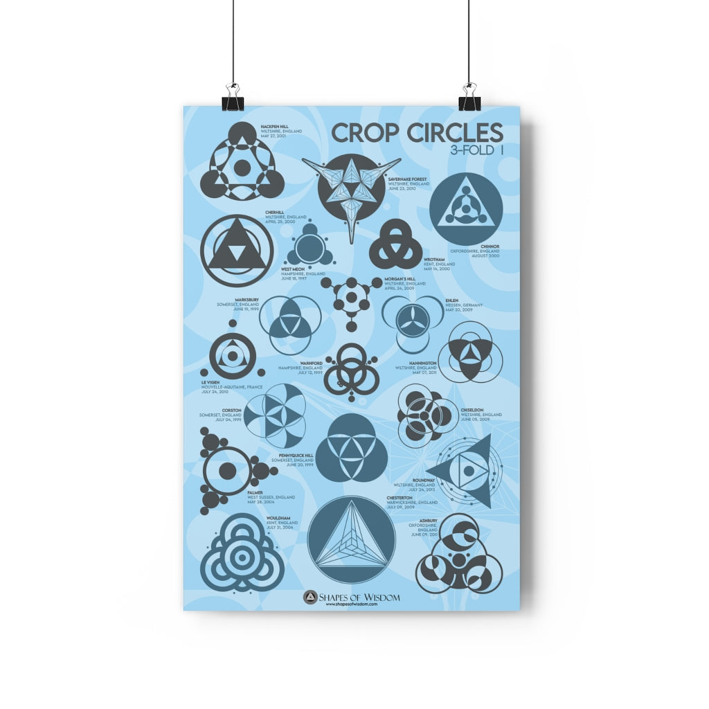 Crop Circles 3-FOLD I, Premium Poster - Shapes of Wisdom
