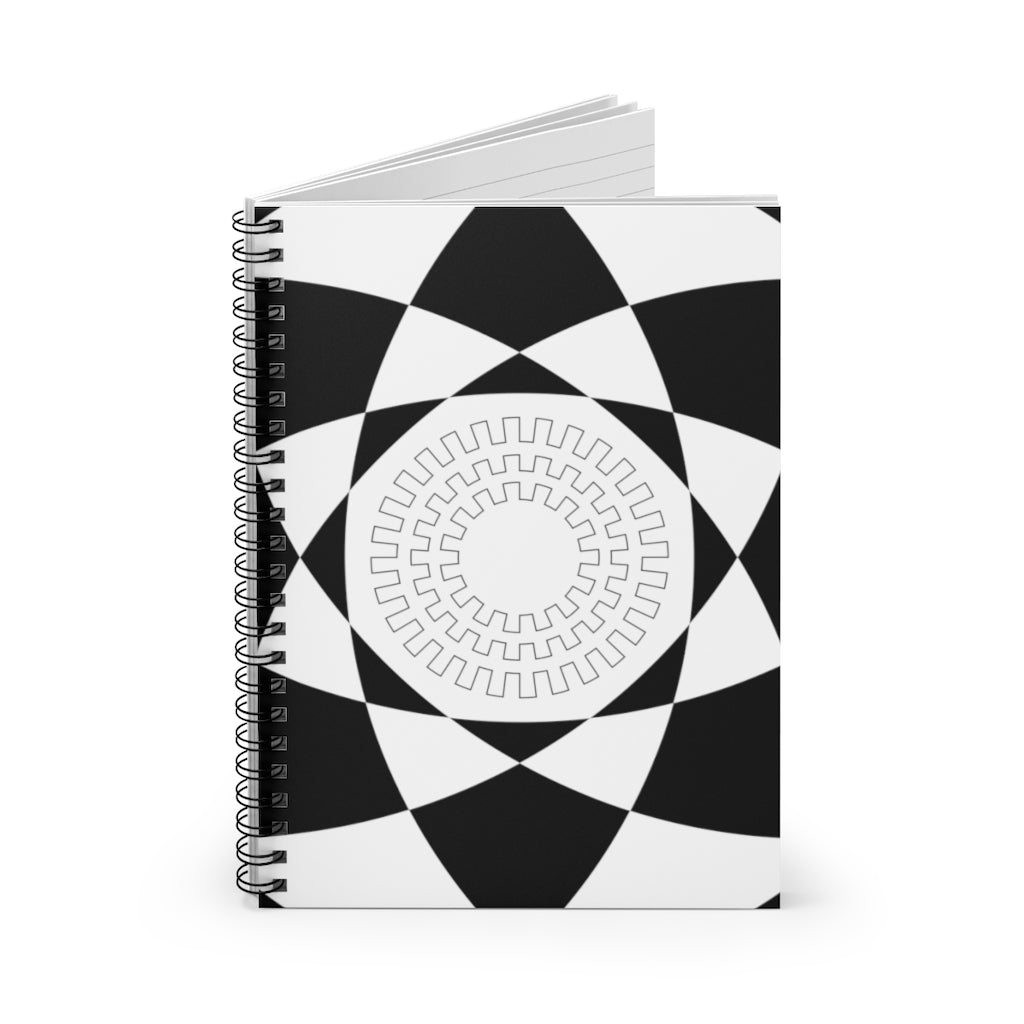 Hackpen Hill Crop Circle Spiral Notebook - Ruled Line 3 - Shapes of Wisdom