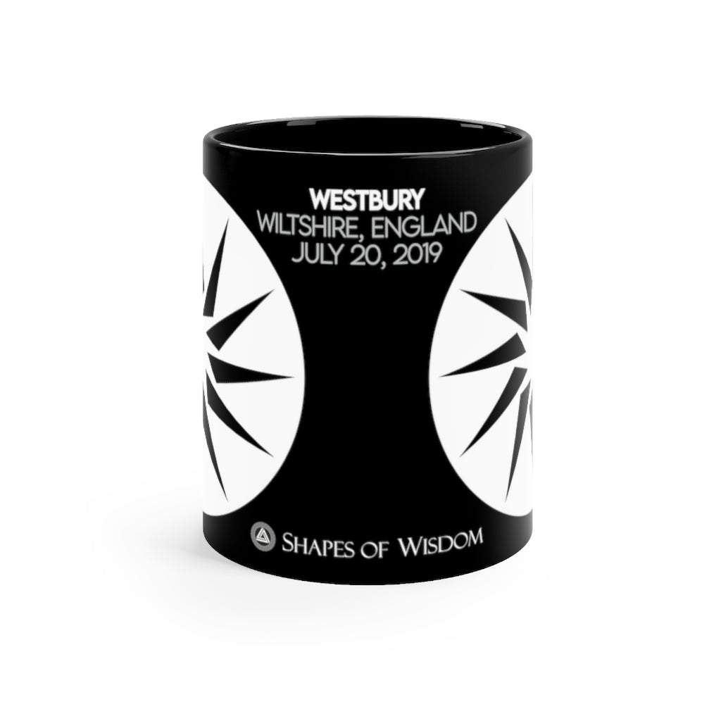 Crop Circle Black mug 11oz - Westbury 2 - Shapes of Wisdom