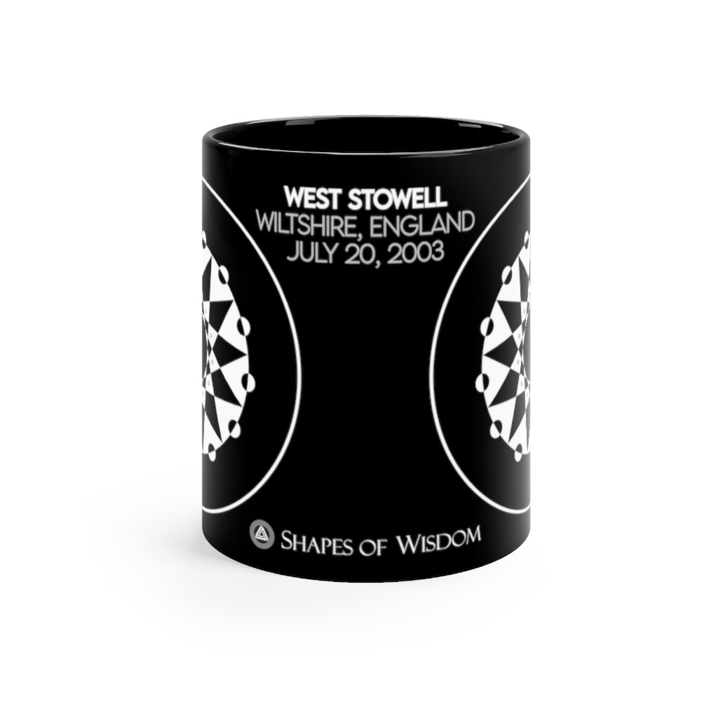 Crop Circle Black mug 11oz - West Stowell - Shapes of Wisdom