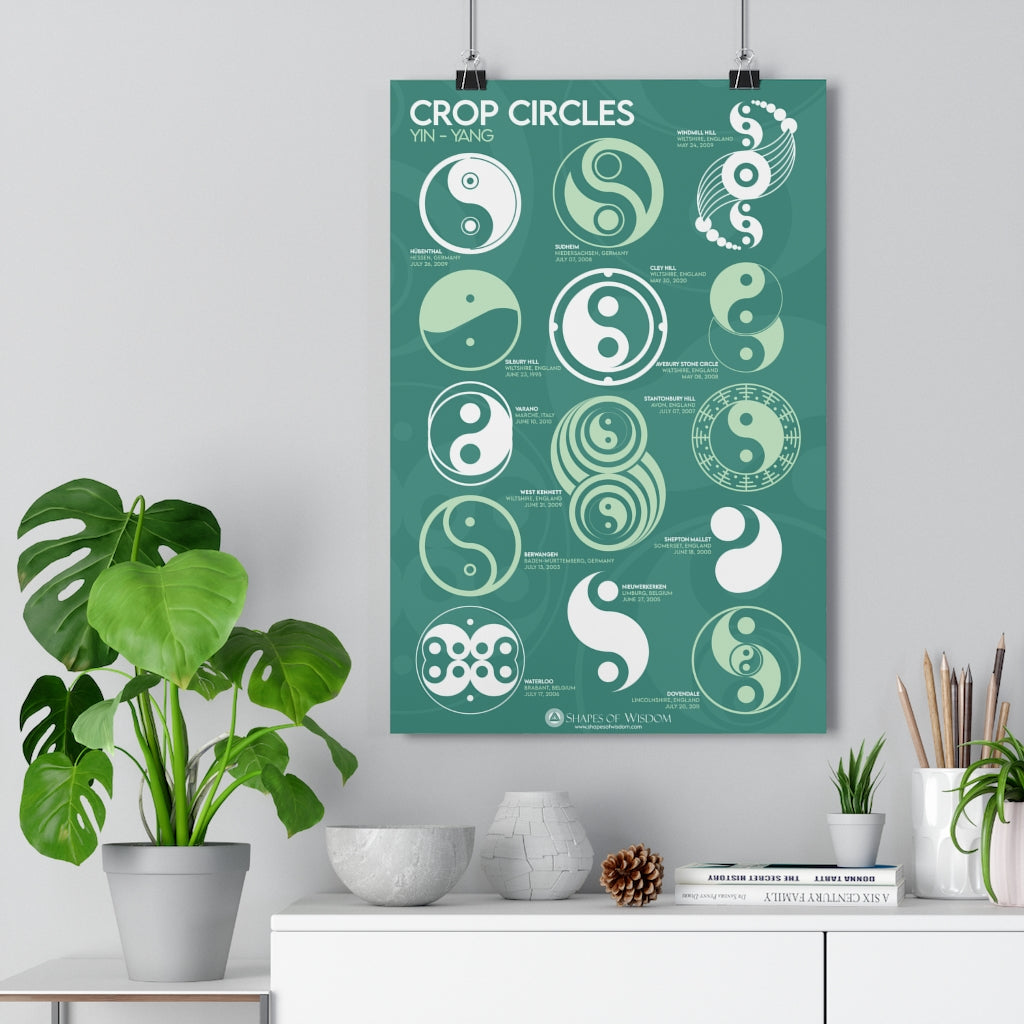 Crop Circles YIN-YANG, Premium Poster - Shapes of Wisdom