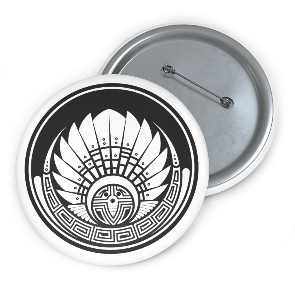Silbury Hill Crop Circle Pin Button - Shapes of Wisdom