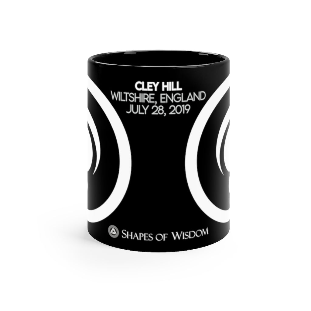 Crop Circle Black mug 11oz - Cley Hill 3 - Shapes of Wisdom