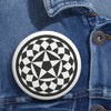 Cheesefoot Head Crop Circle Pin Button - Shapes of Wisdom