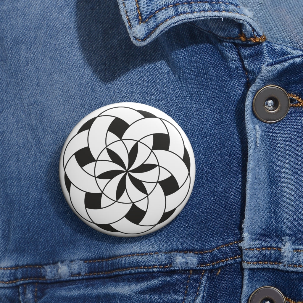 Nursteed Crop Circle Pin Button - Shapes of Wisdom