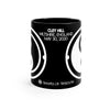 Crop Circle Black mug 11oz - Cley Hill 4 - Shapes of Wisdom