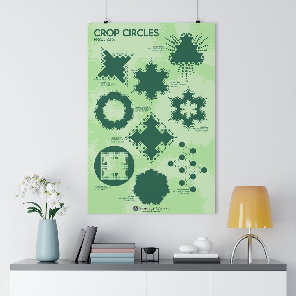 Crop Circles FRACTALS, Premium Poster - Shapes of Wisdom