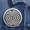 Straight Soley Crop Circle Pin Button - Shapes of Wisdom