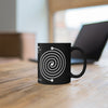 Crop Circle Black mug 11oz - West Overton 3 - Shapes of Wisdom