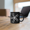 Load image into Gallery viewer, Crop Circle Black mug 11oz - Willoughby - Shapes of Wisdom