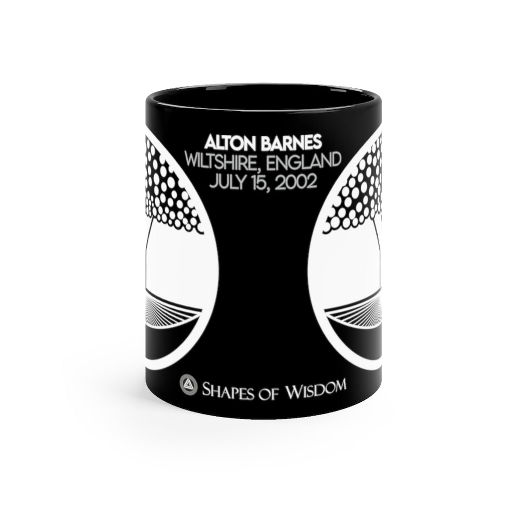 Crop Circle Black mug 11oz - Alton Barnes 3 - Shapes of Wisdom