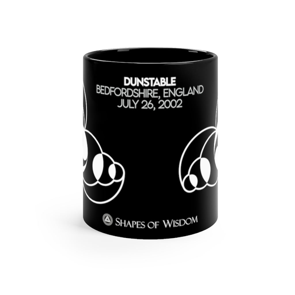Crop Circle Black mug 11oz - Dunstable - Shapes of Wisdom