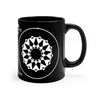 Load image into Gallery viewer, Crop Circle Black mug 11oz - West Stowell - Shapes of Wisdom