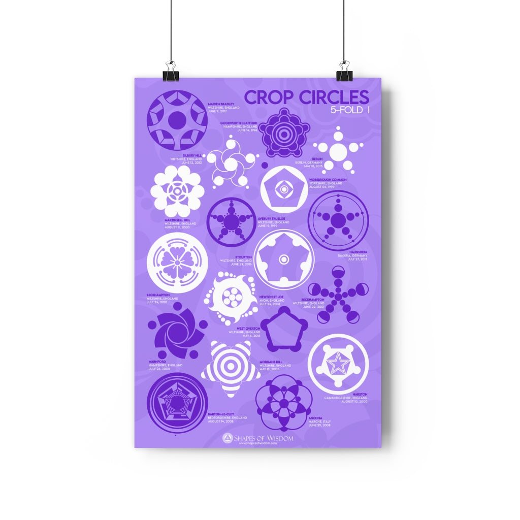 Crop Circles 5-FOLD I, Premium Poster - Shapes of Wisdom