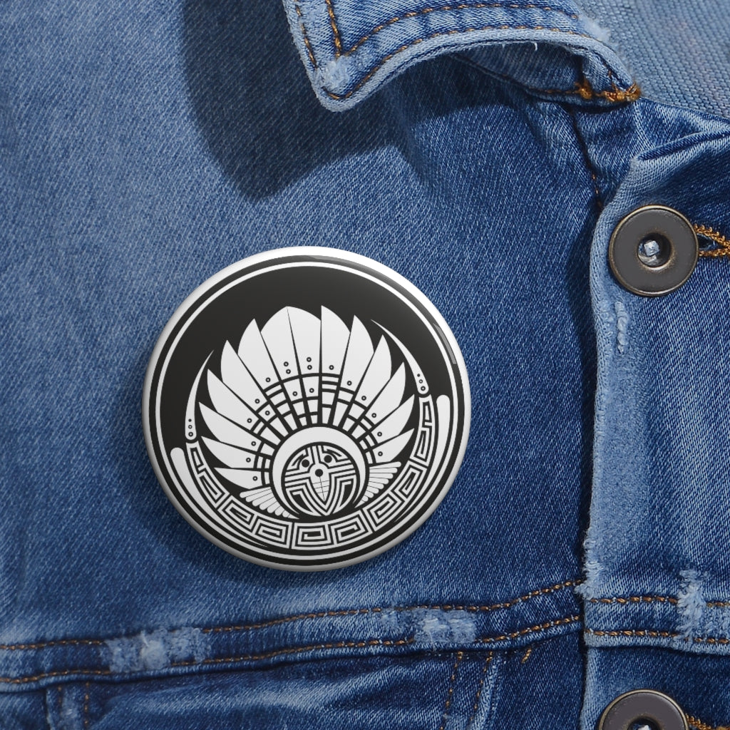 Silbury Hill Crop Circle Pin Button - Shapes of Wisdom