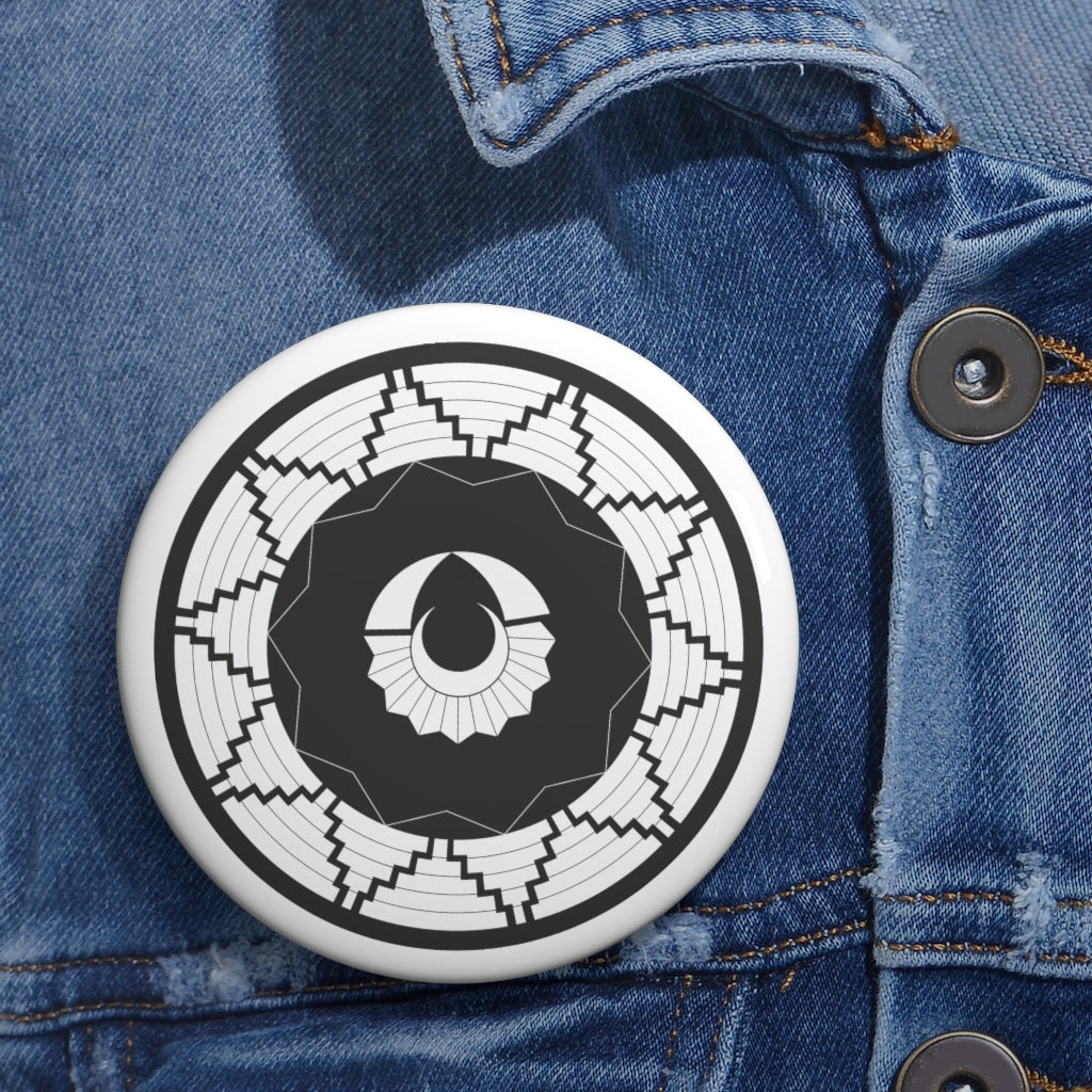 East Kennet Crop Circle Pin Button - Shapes of Wisdom