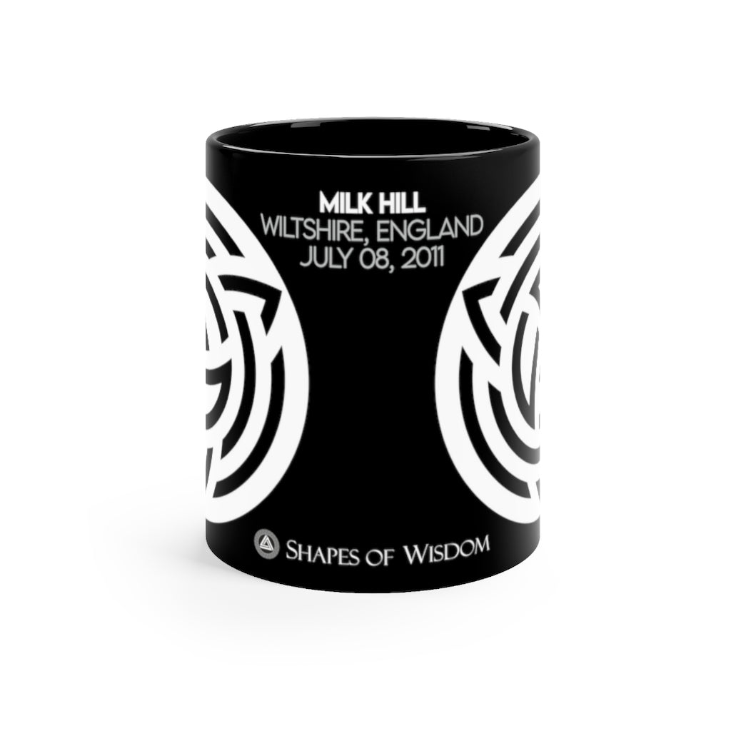 Crop Circle Black mug 11oz - Milk Hill - Shapes of Wisdom