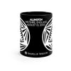Crop Circle Black mug 11oz - Allington - Shapes of Wisdom