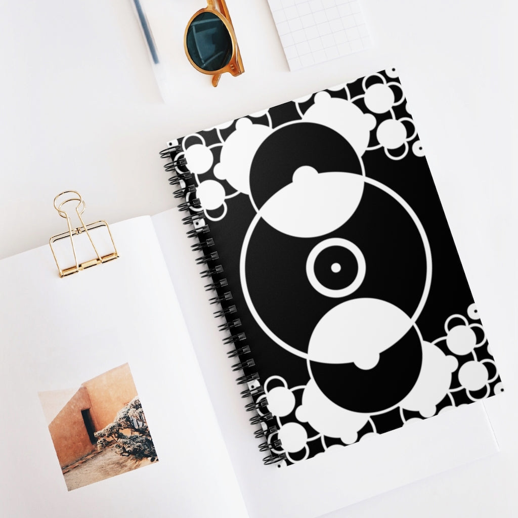 Chilbolton Crop Circle Spiral Notebook - Ruled Line - Shapes of Wisdom