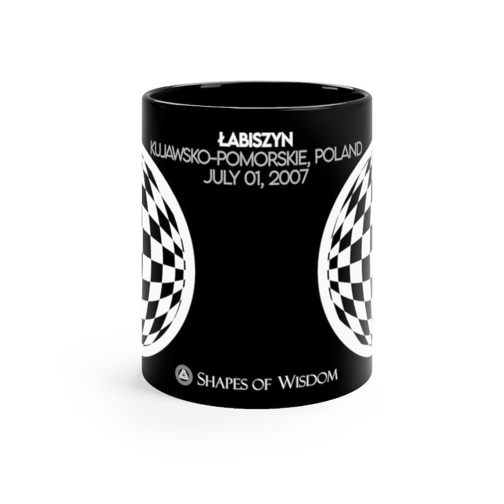 Crop Circle Black mug 11oz - Labiszyn - Shapes of Wisdom