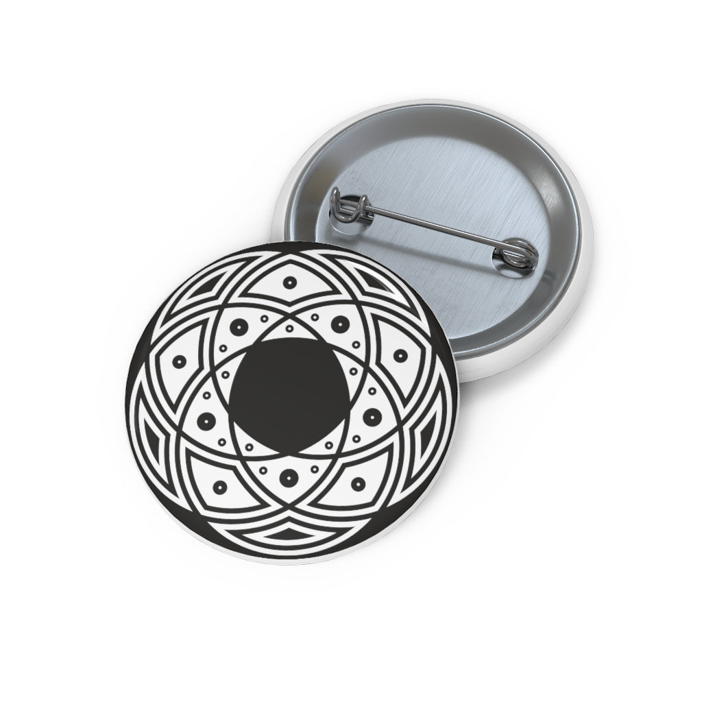 Honeystreet Crop Circle Pin Button 2 - Shapes of Wisdom