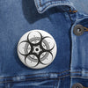 Roundway Hill Crop Circle Pin Button 2 - Shapes of Wisdom