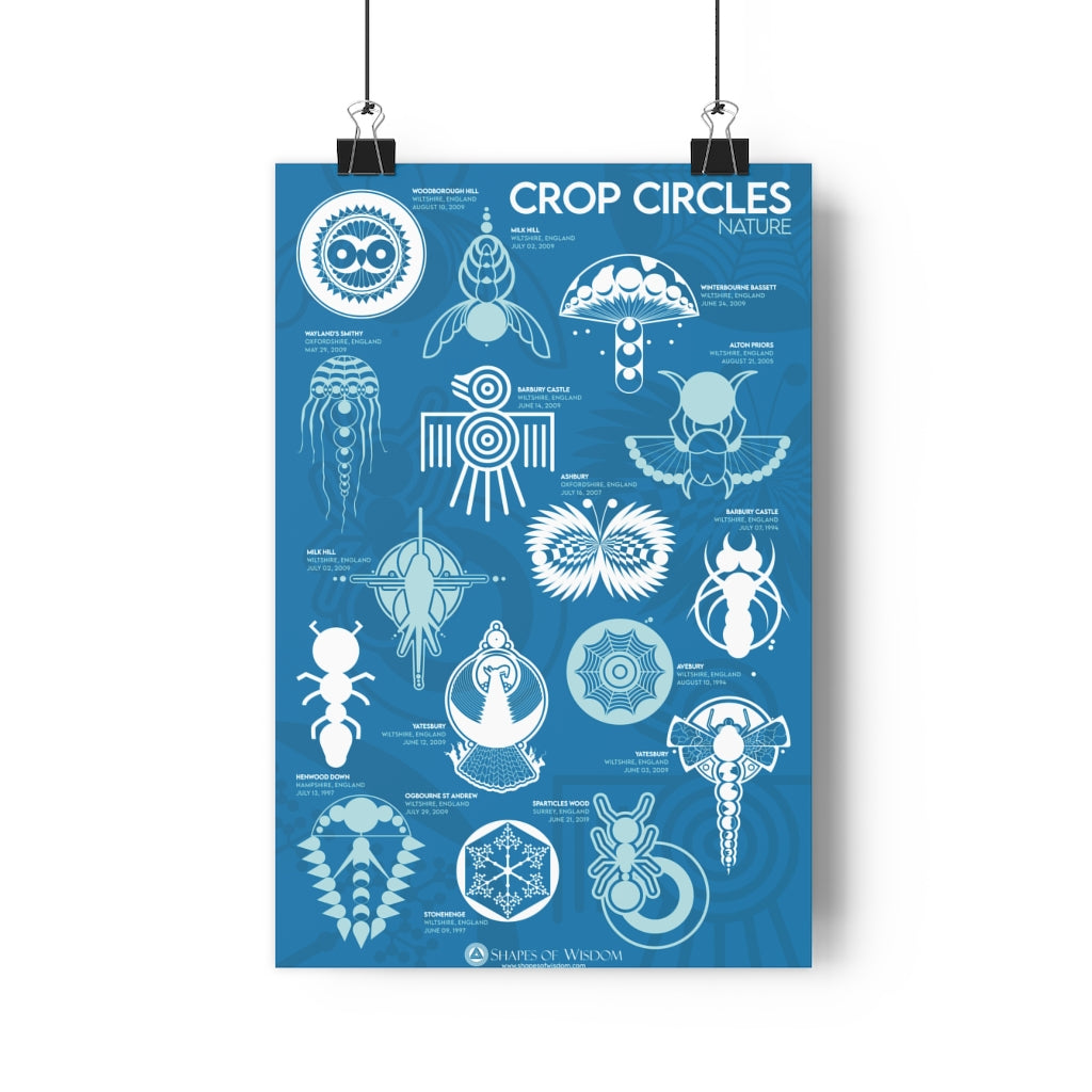 Crop Circles NATURE, Premium Poster - Shapes of Wisdom
