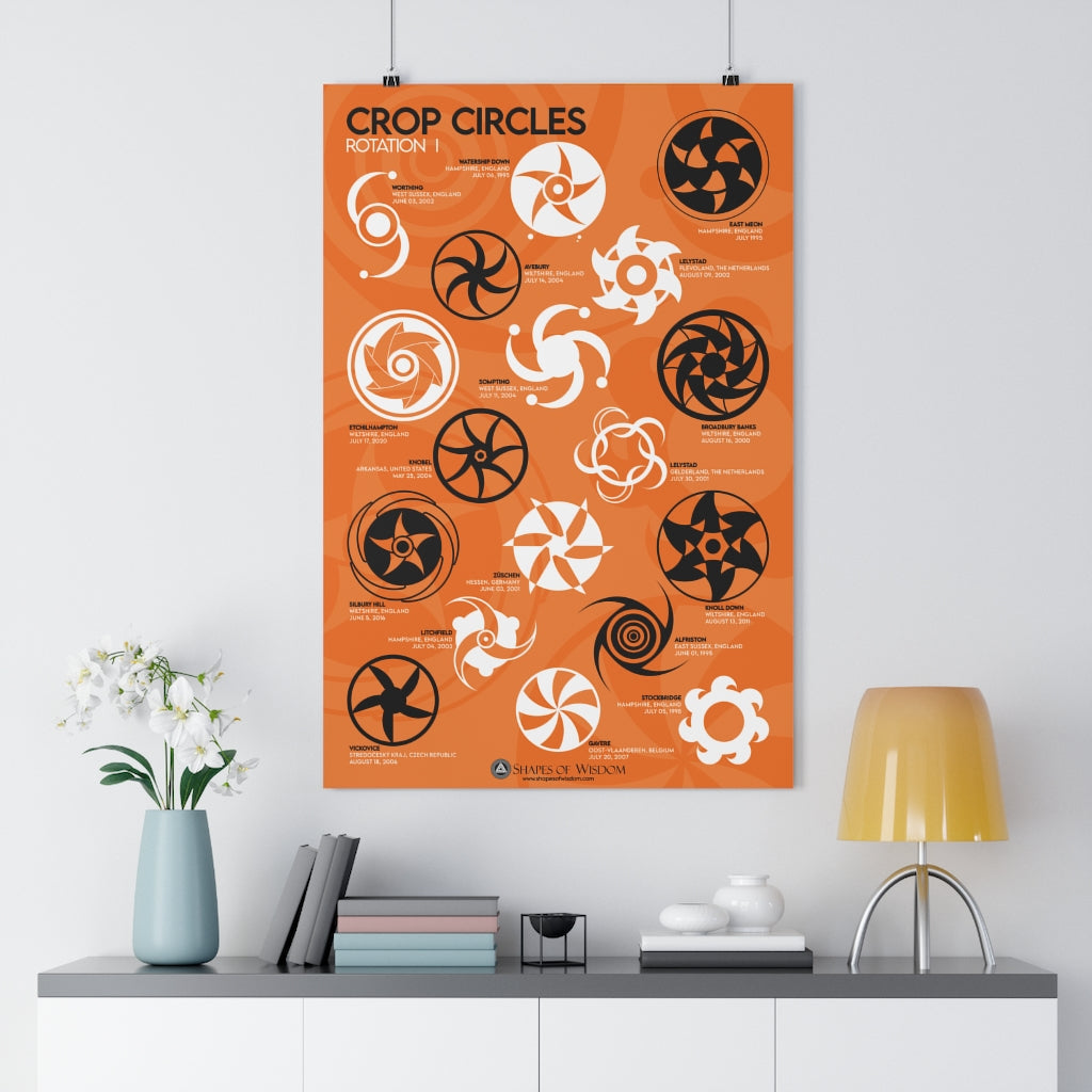 Crop Circles ROTATION I, Premium Poster - Shapes of Wisdom