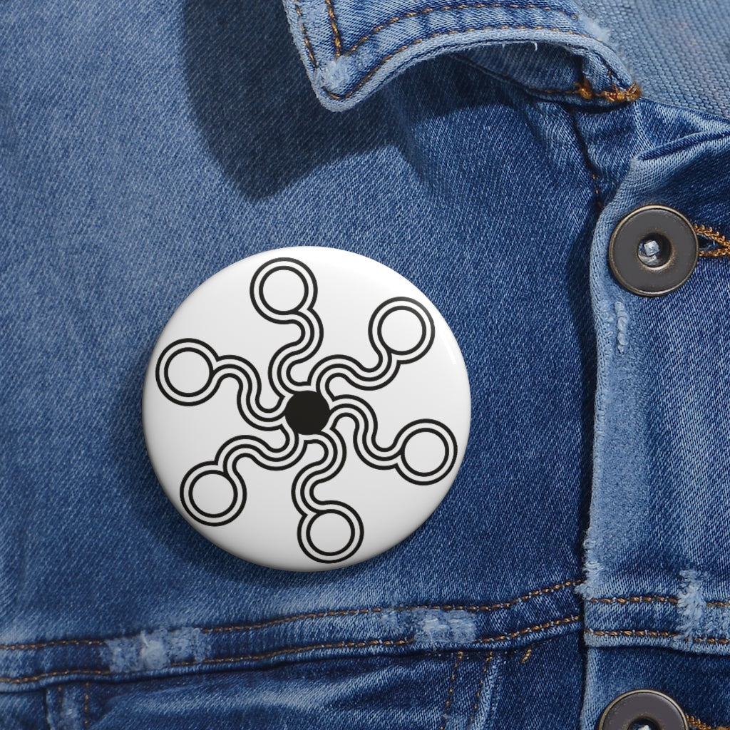 Pepperbox Hill Crop Circle Pin Button - Shapes of Wisdom