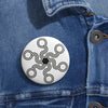 Load image into Gallery viewer, Pepperbox Hill Crop Circle Pin Button - Shapes of Wisdom