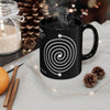 Crop Circle Black mug 11oz - West Overton 3 - Shapes of Wisdom