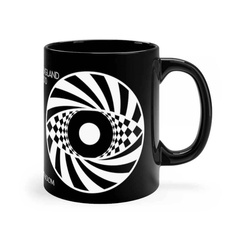 Crop Circle Black mug 11oz - Ufton - Shapes of Wisdom