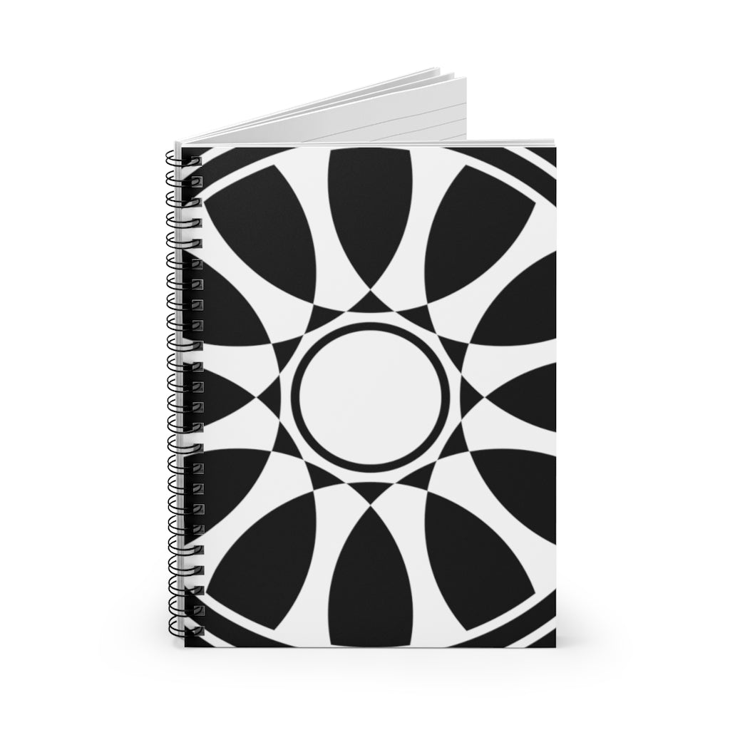 Barbury Castle Crop Circle Spiral Notebook - Ruled Line 2 - Shapes of Wisdom