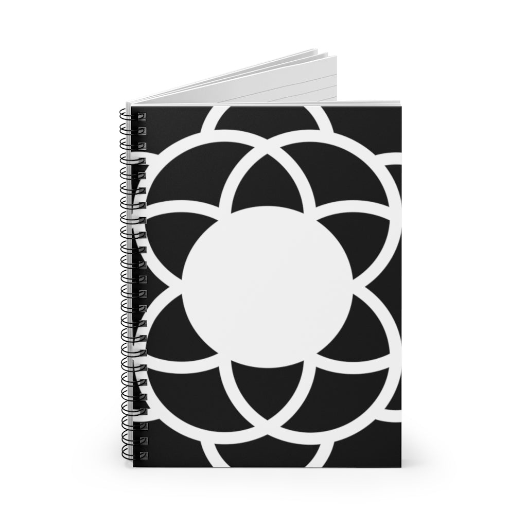 Vanzaghello Crop Circle Spiral Notebook - Ruled Line - Shapes of Wisdom