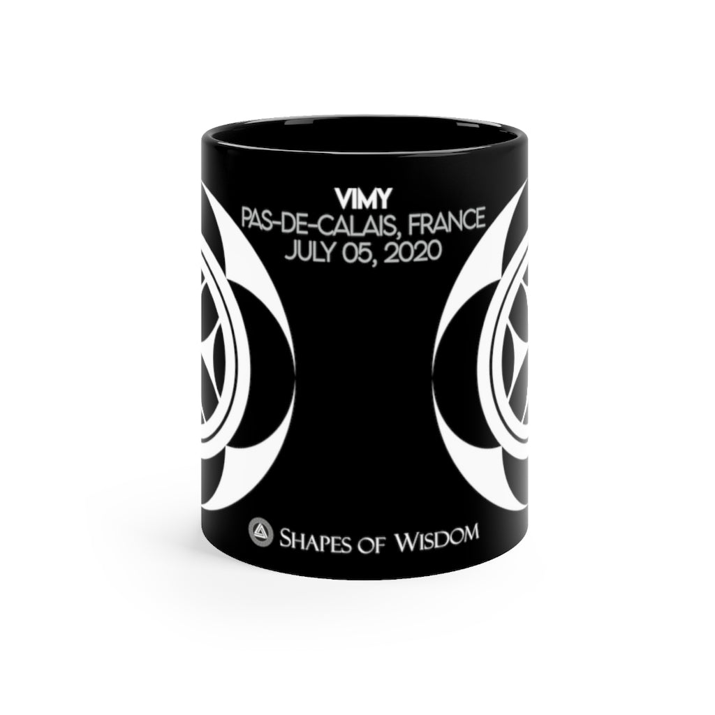 Crop Circle Black mug 11oz - Vimy - Shapes of Wisdom