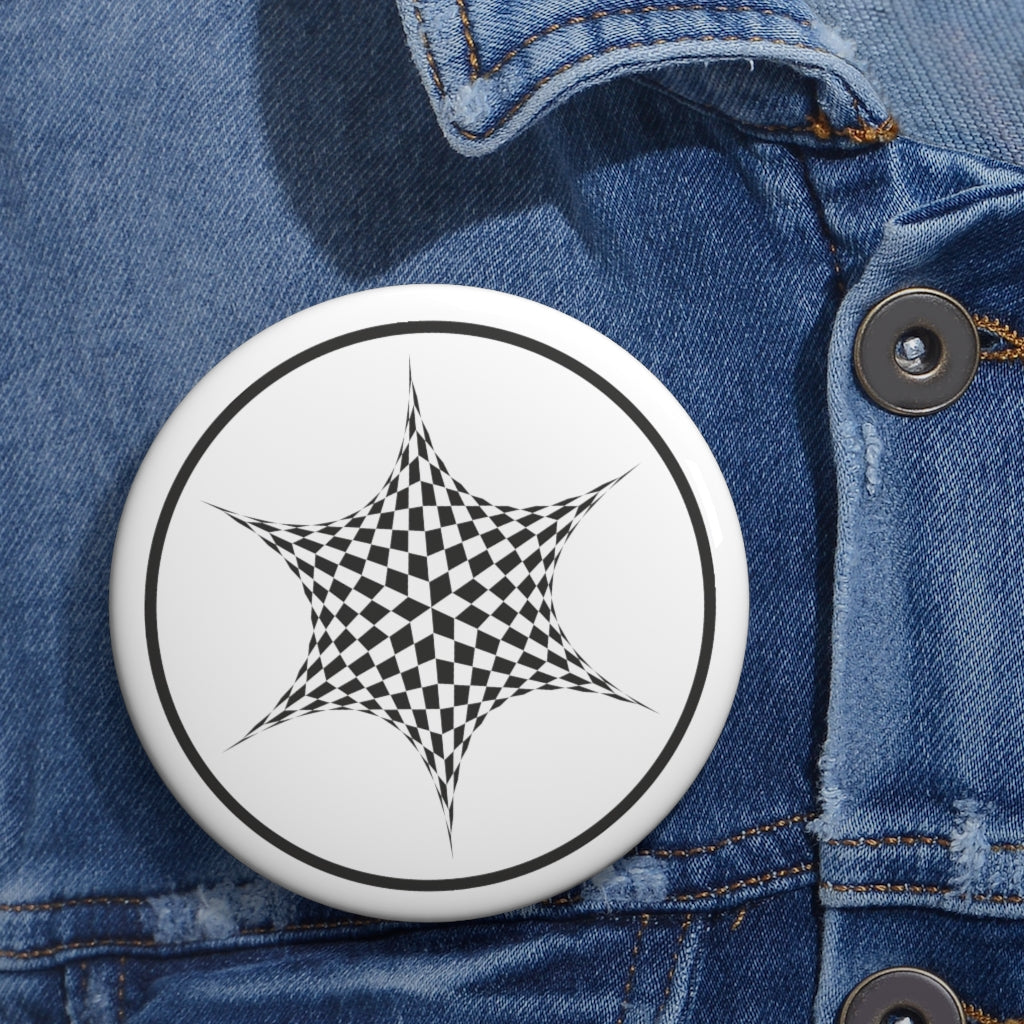 Blowingstone Hill Crop Circle Pin Button - Shapes of Wisdom