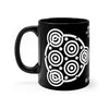 Crop Circle Black mug 11oz - Etchilhampton 3 - Shapes of Wisdom