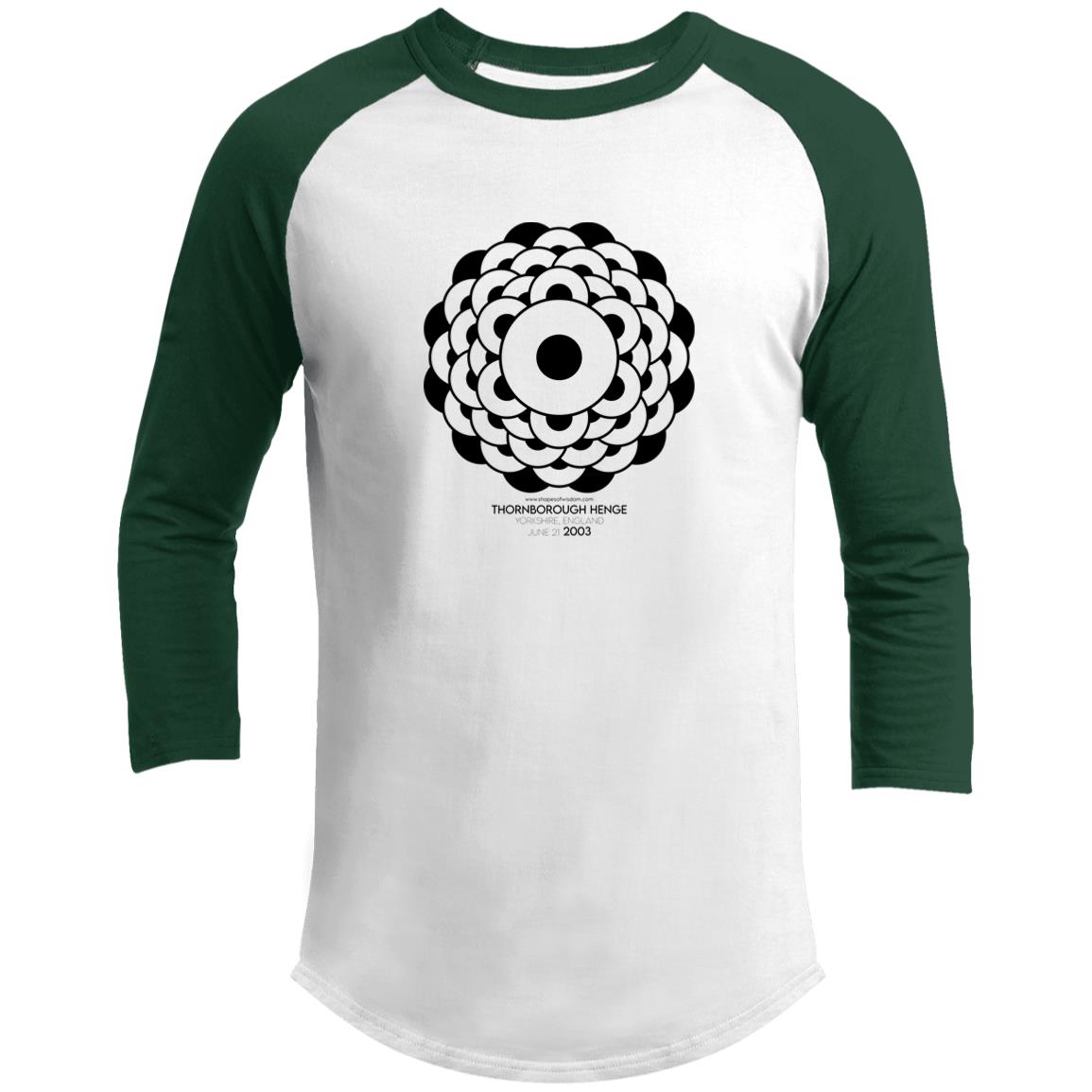 Crop Circle 3/4 Raglan Shirt - Thornborough Henge