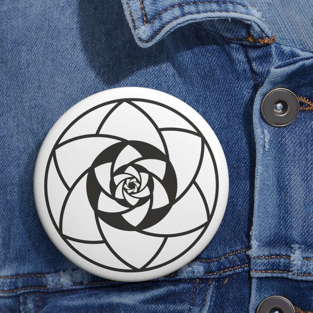 West Overton Crop Circle Pin Button 2 - Shapes of Wisdom