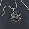 Straight Soley 2k Crop Circle Pendant and Luxury Necklace - - Shapes of Wisdom