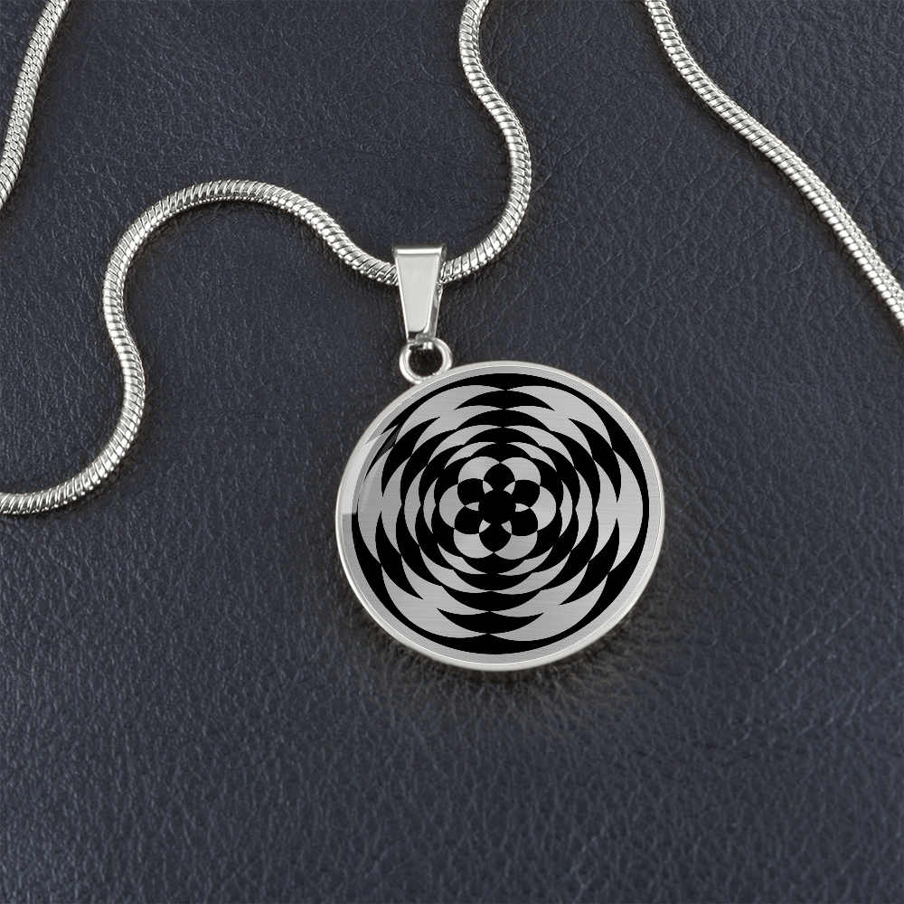 Wallerfangen 2k Crop Circle Pendant and Luxury Necklace - - Shapes of Wisdom