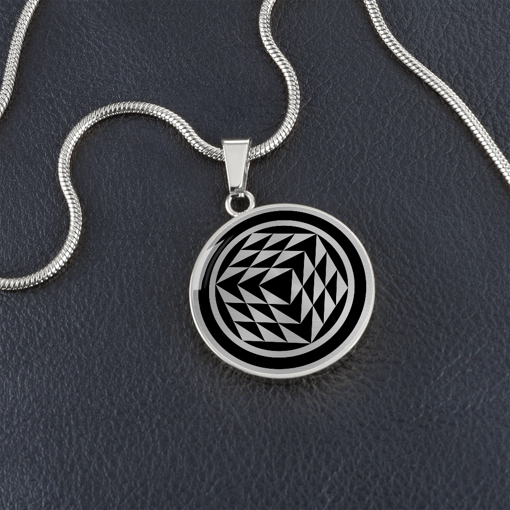 Tichborne 2k Crop Circle Pendant and Luxury Necklace - - Shapes of Wisdom