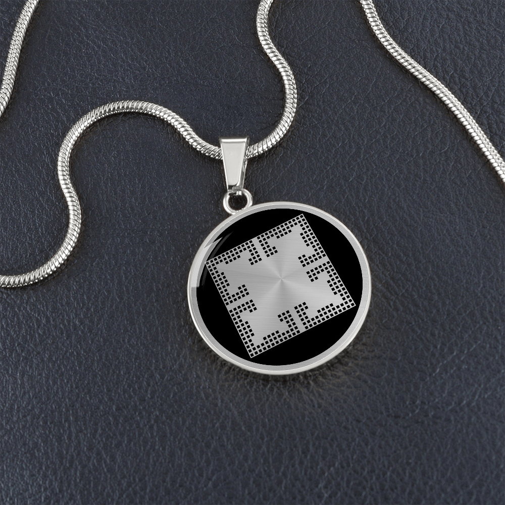 Windmill Hill 6 2k Crop Circle Pendant and Luxury Necklace - - Shapes of Wisdom