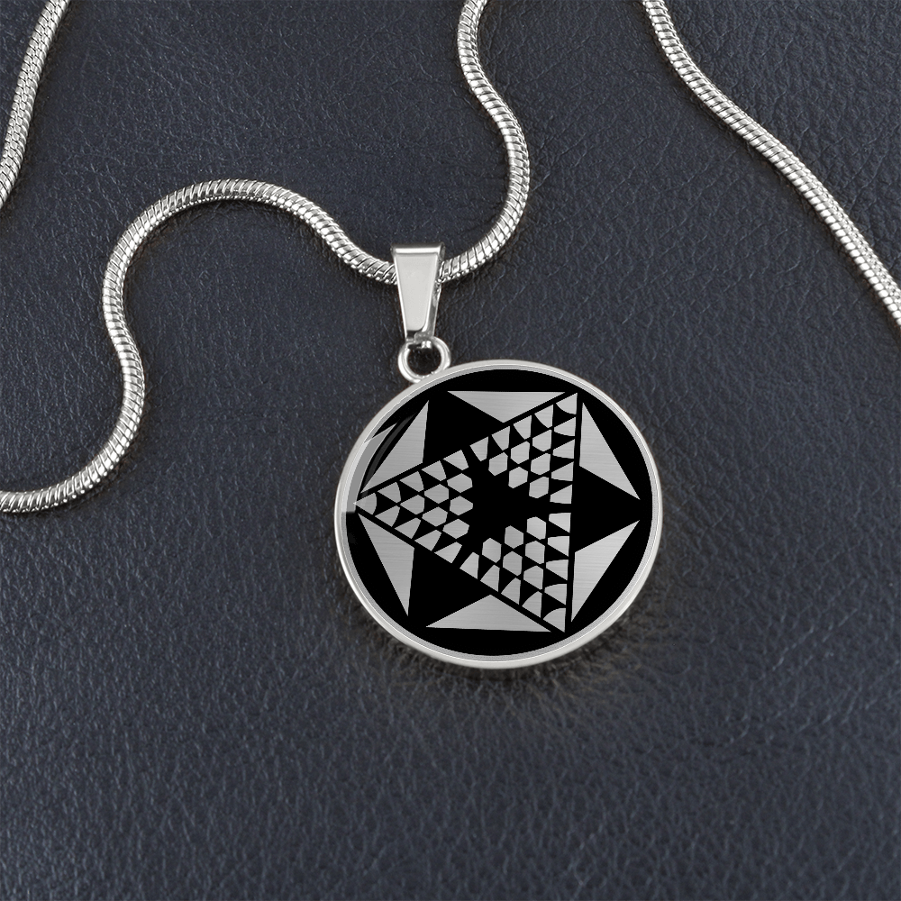 Crop Circle Pendant and Luxury Necklace - Barton Stacey