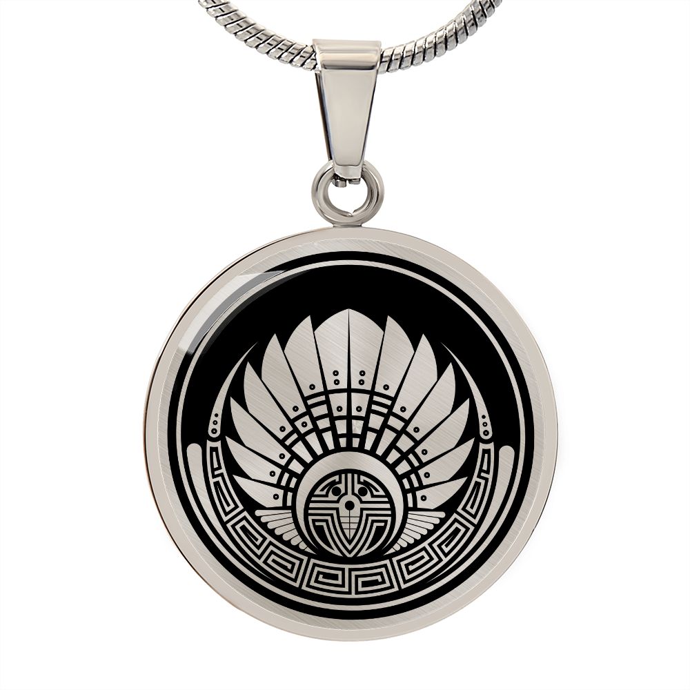 Crop Circle Pendant and Luxury Necklace - Silbury Hill