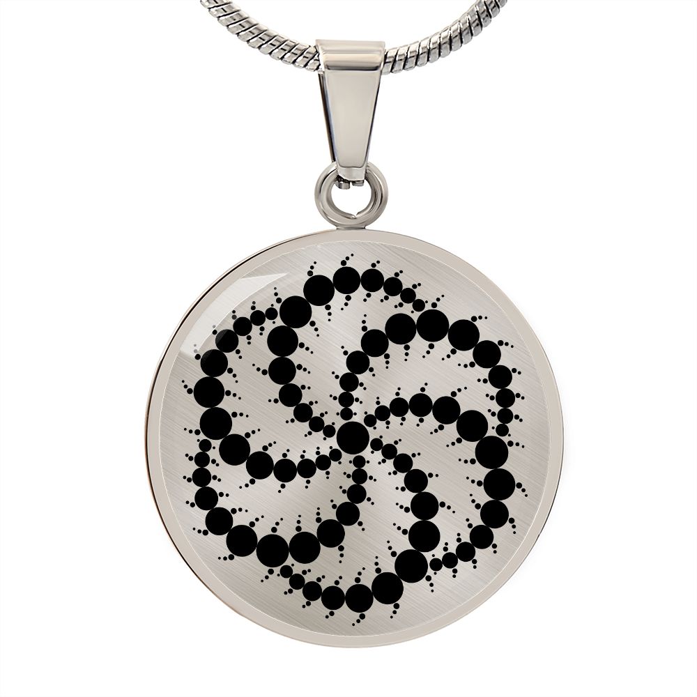 Crop Circle Pendant and Luxury Necklace - Milk Hill 3