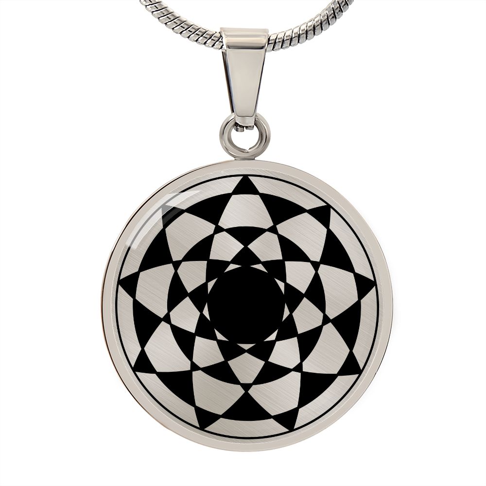Crop Circle Pendant and Luxury Necklace - Cheesefoot Head 4