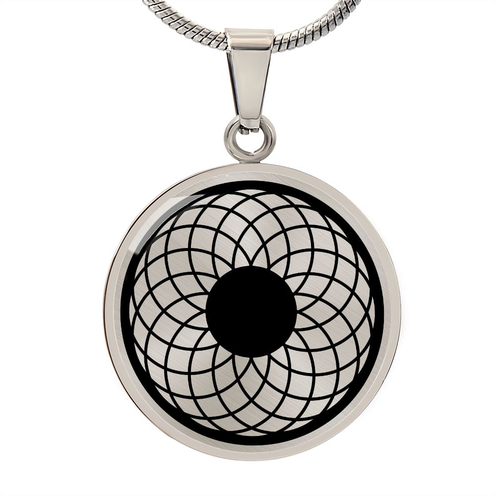 Crop Circle Pendant and Luxury Necklace - Kolinec