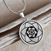 West Overton 2 2k Crop Circle Pendant and Luxury Necklace - - Shapes of Wisdom